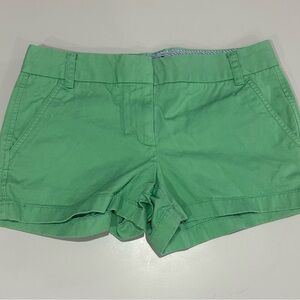 J. Crew Bright Green Low-Waist Cotton Shorts